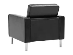 Discount Poltrona em couro artificial PT756799 Preto