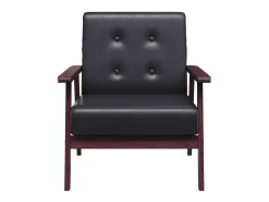 Poltrona*vidaxl Poltrona em couro artificial Preto