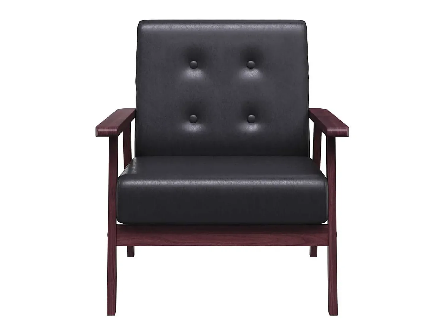 Poltrona*vidaxl Poltrona em couro artificial Preto
