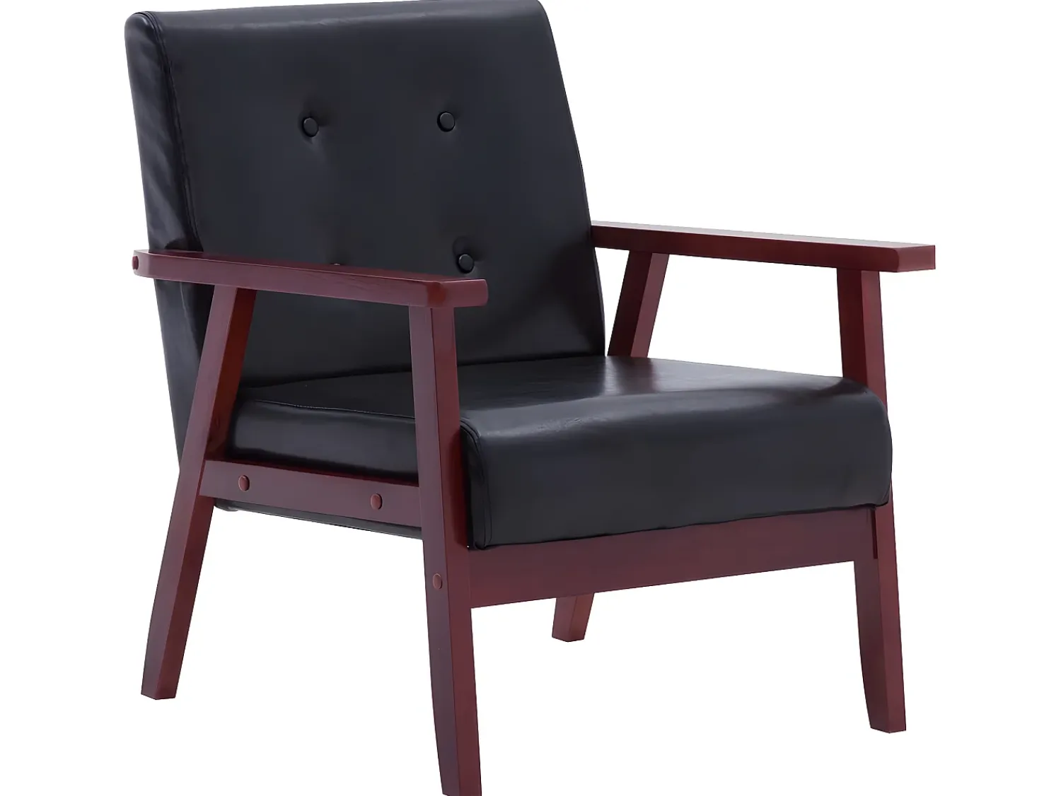 Poltrona| Poltrona em couro artificial PT300603 Preto