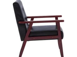 Poltrona| Poltrona em couro artificial PT300603 Preto