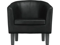 Discount Poltrona em couro artificial PT403700 Preto