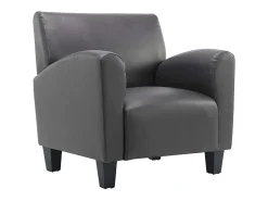 Poltrona*vidaxl Poltrona em couro artificial Cinzento