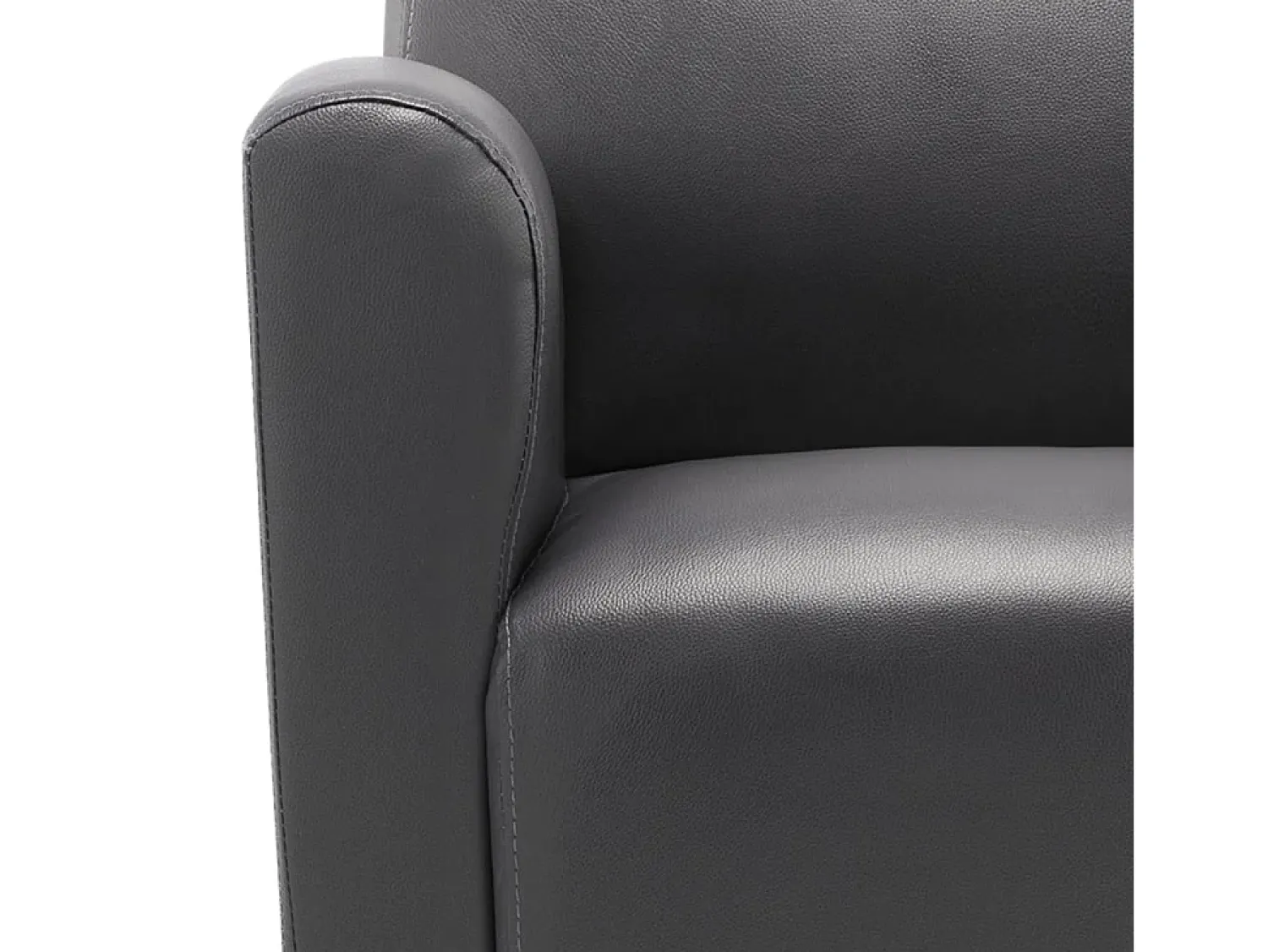 Poltrona*vidaxl Poltrona em couro artificial Cinzento