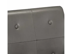 Poltrona|vidaxl Poltrona em couro genuíno Cinzento