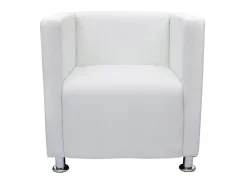 Poltrona em forma de cubo couro artificial PT161045^ Poltrona