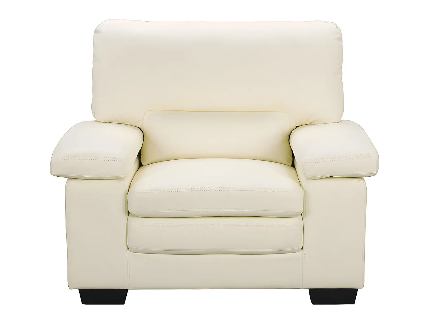 Poltrona*LINEA SOFA Poltrona em pele de búfalo atemporal MIMAS II Marfim