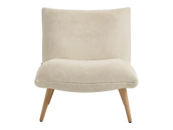 Poltrona*Vente-unique Poltrona em pele sintética de cor PEPITA Bege
