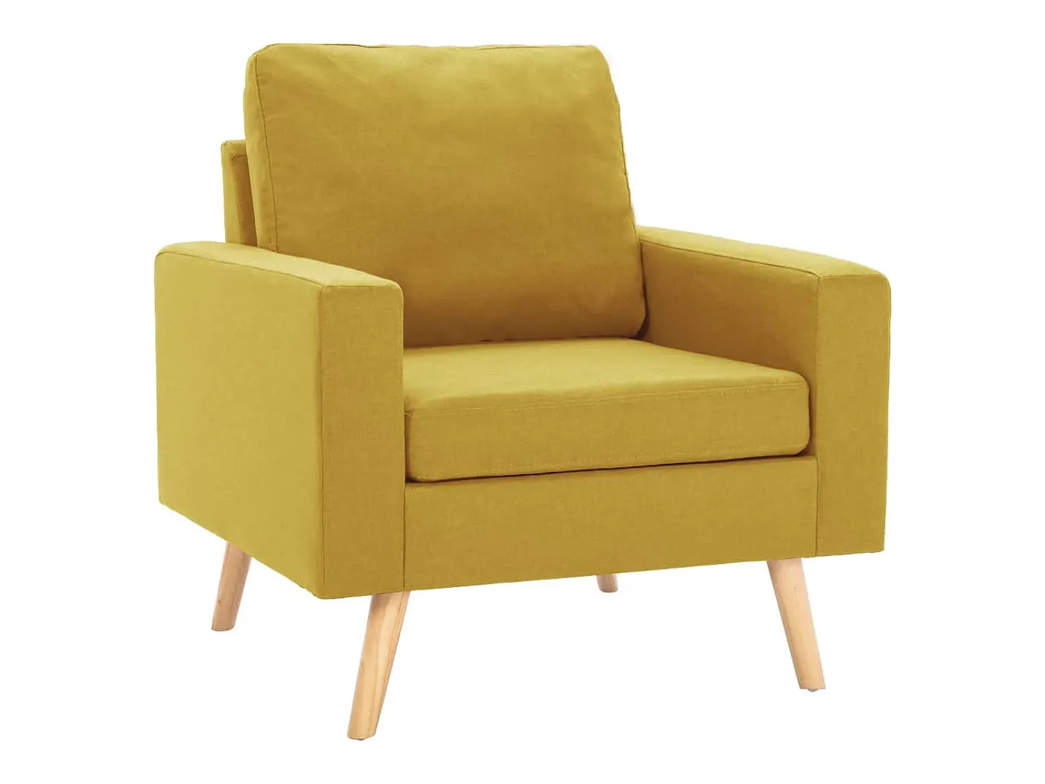 Discount vidaxl Poltrona em tecido Amarelo