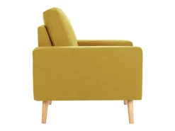 Discount vidaxl Poltrona em tecido Amarelo