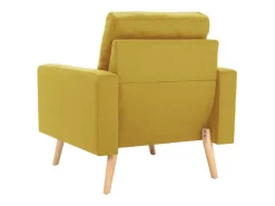 Discount vidaxl Poltrona em tecido Amarelo