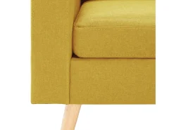 Discount vidaxl Poltrona em tecido Amarelo