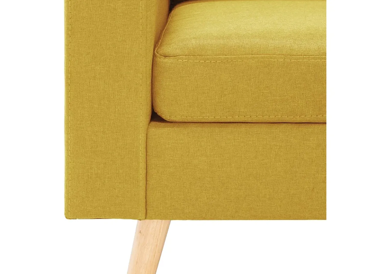 Discount vidaxl Poltrona em tecido Amarelo