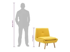 Sale vidaxl Poltrona em tecido Amarelo
