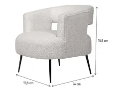 Poltrona*Habitat et jardin Poltrona em tecido atoalhado "íris" – Branco