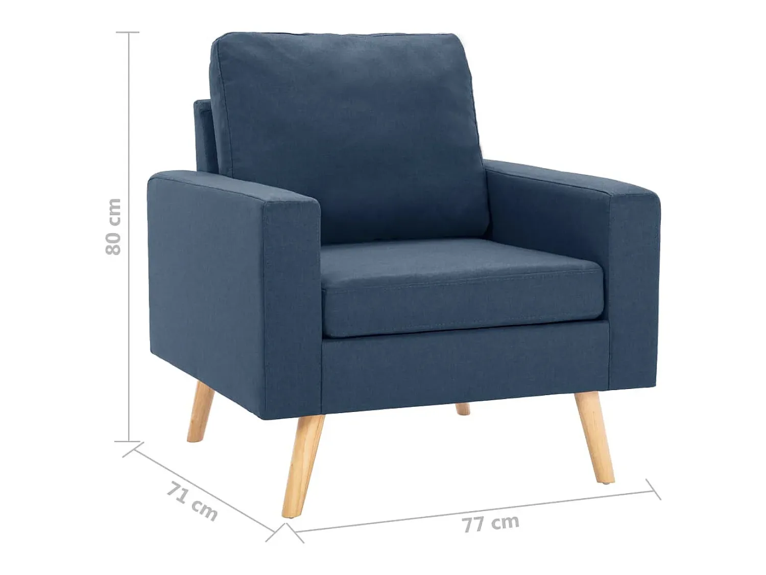 vidaxl Poltrona em tecido^ Poltrona