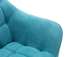 Poltrona*Vente-unique Poltrona em tecido azul acolchoado. Estilo escandinavo. CASERTA Azul turquesa