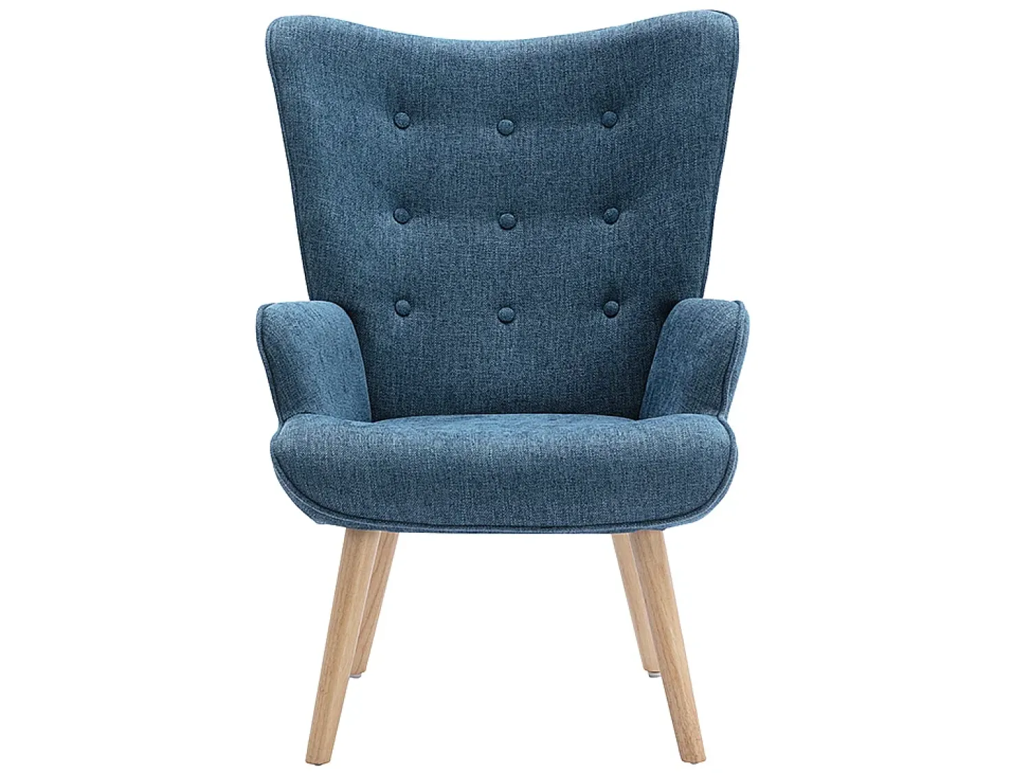 Poltrona*Vente-unique Poltrona em tecido acolchoado. Estilo escandinavo. VATELY Azul