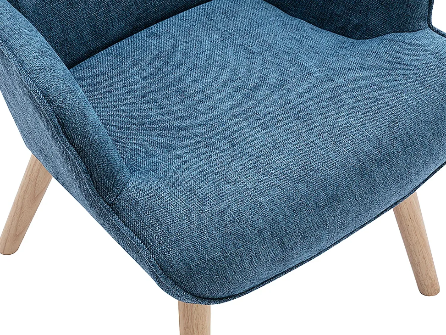 Poltrona*Vente-unique Poltrona em tecido acolchoado. Estilo escandinavo. VATELY Azul