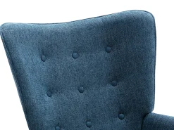 Poltrona*Vente-unique Poltrona em tecido acolchoado. Estilo escandinavo. VATELY Azul