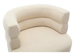 Vente-unique Poltrona em tecido com base em metal estilo design CAMEDO^ Poltrona