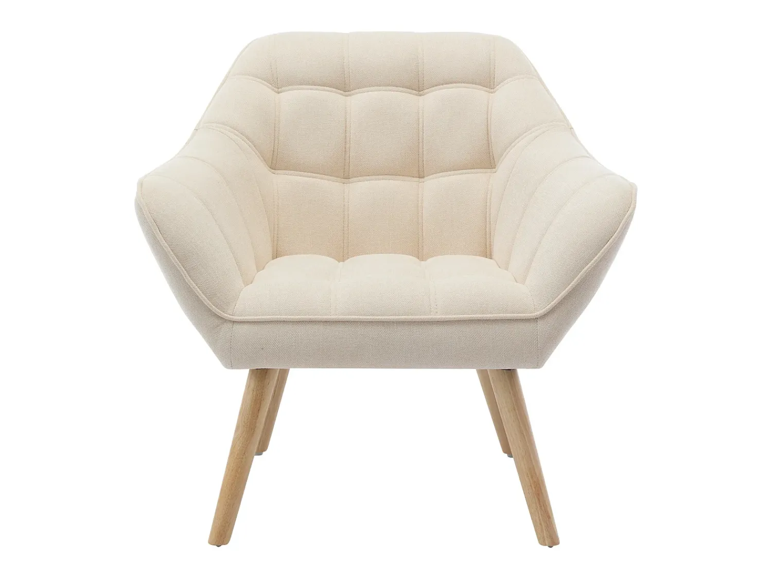 Poltrona*Vente-unique Poltrona em tecido de estilo escandinavo - CASERTA Bege