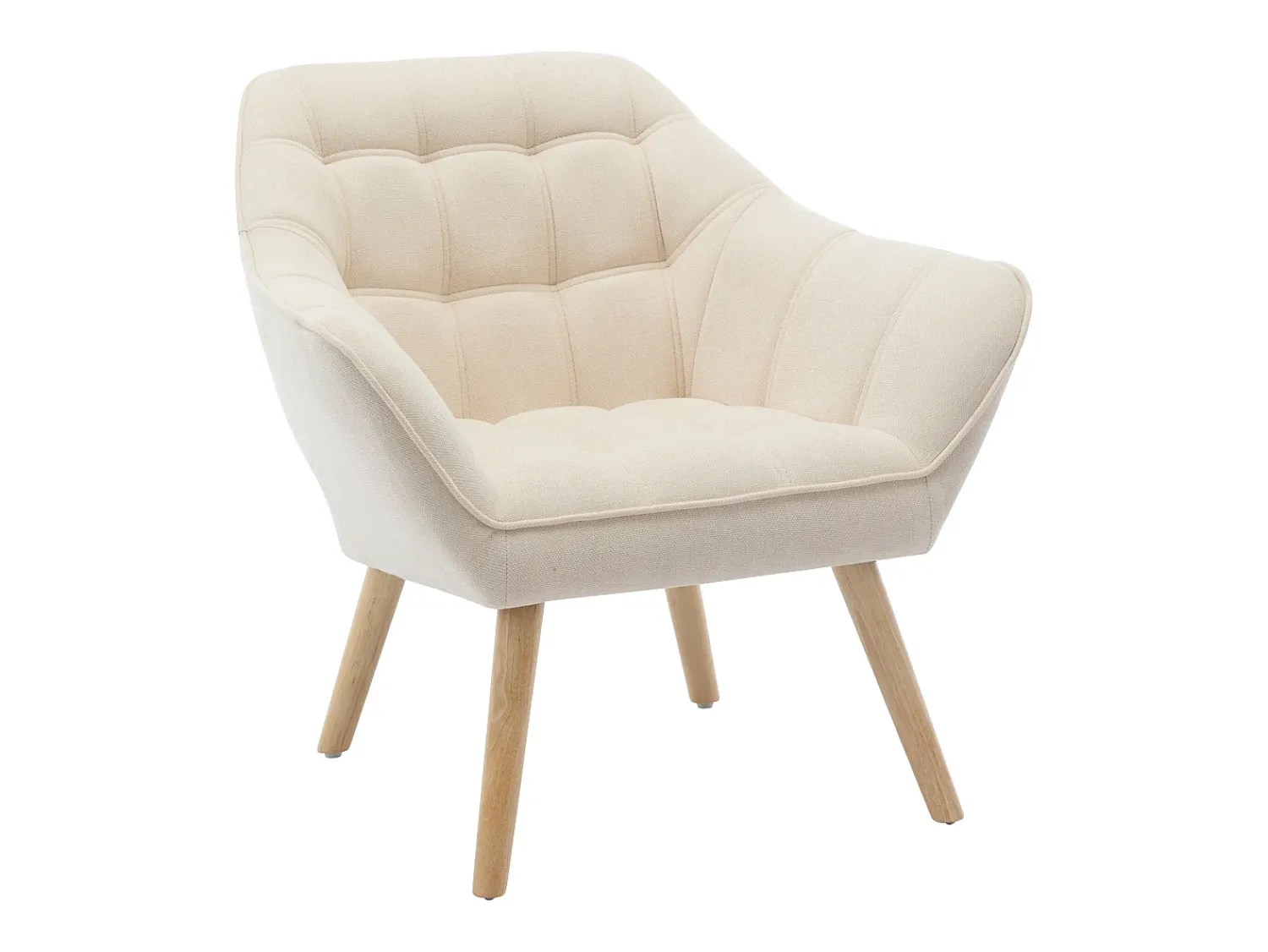 Poltrona*Vente-unique Poltrona em tecido de estilo escandinavo - CASERTA Bege