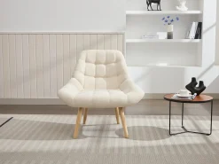 Vente-unique Poltrona em tecido estilo escandinavo capitonê LUOSTO^ Poltrona