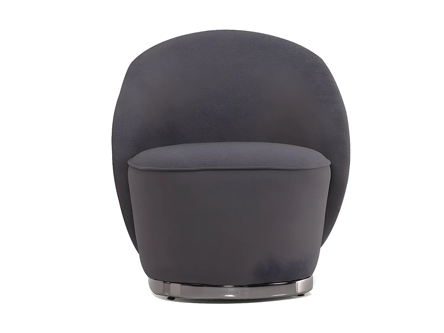 Clearance Vente-unique Poltrona em tecido bouclé antracite. Estilo design. ELFIRA Cinza antracite