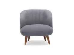 Poltrona*Vente-unique Poltrona em tecido bouclé antracite. Estilo design. JANINA Cinza antracite