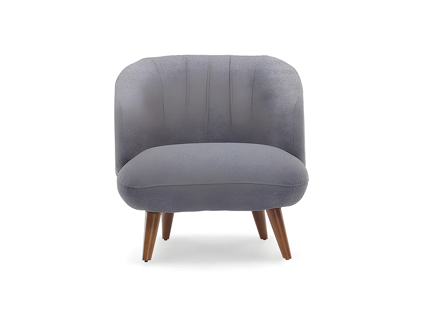 Poltrona*Vente-unique Poltrona em tecido bouclé antracite. Estilo design. JANINA Cinza antracite