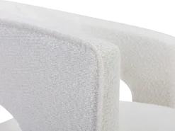 Online Vente-unique Poltrona em tecido bouclé de cor branca - FONTANOVA Branco