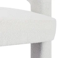 Online Vente-unique Poltrona em tecido bouclé de cor branca - FONTANOVA Branco