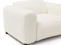 Poltrona|Maison Céphy Poltrona em tecido bouclé estilo design POGNI de Branco
