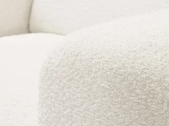 Poltrona|Maison Céphy Poltrona em tecido bouclé estilo design POGNI de Branco