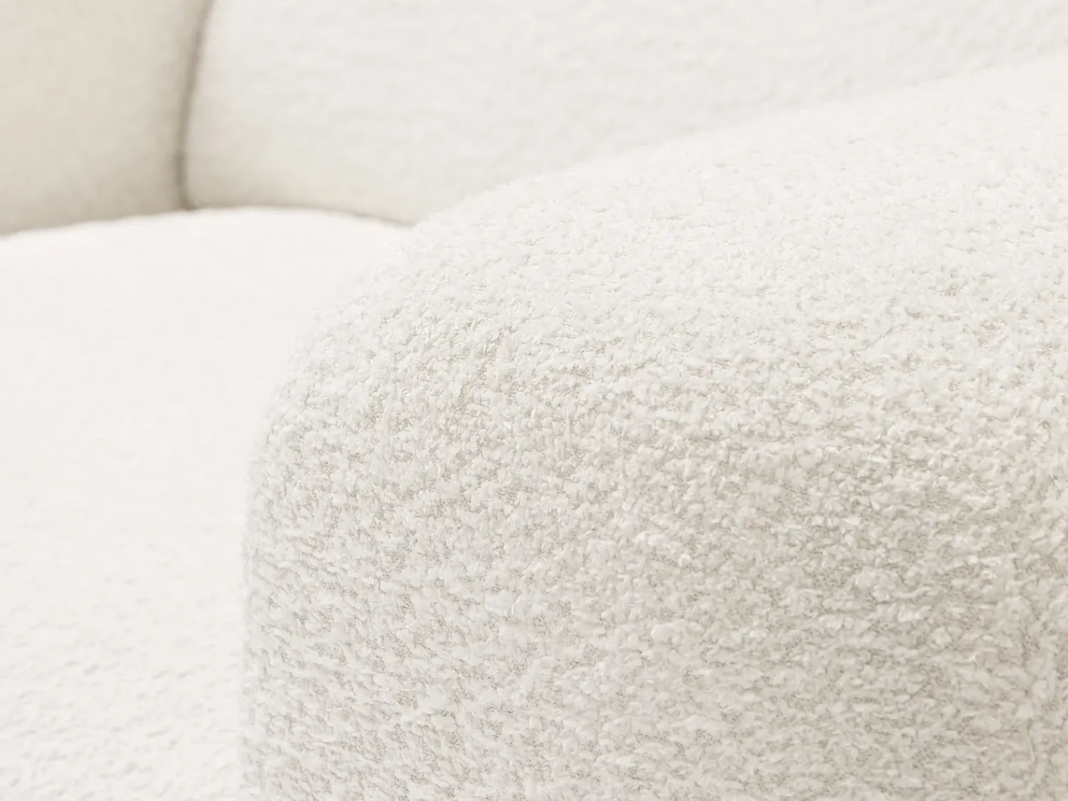Poltrona|Maison Céphy Poltrona em tecido bouclé estilo design POGNI de Branco