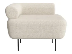 Poltrona|Vente-unique Poltrona em tecido bouclé de cor branco DORIGO Branco sujo