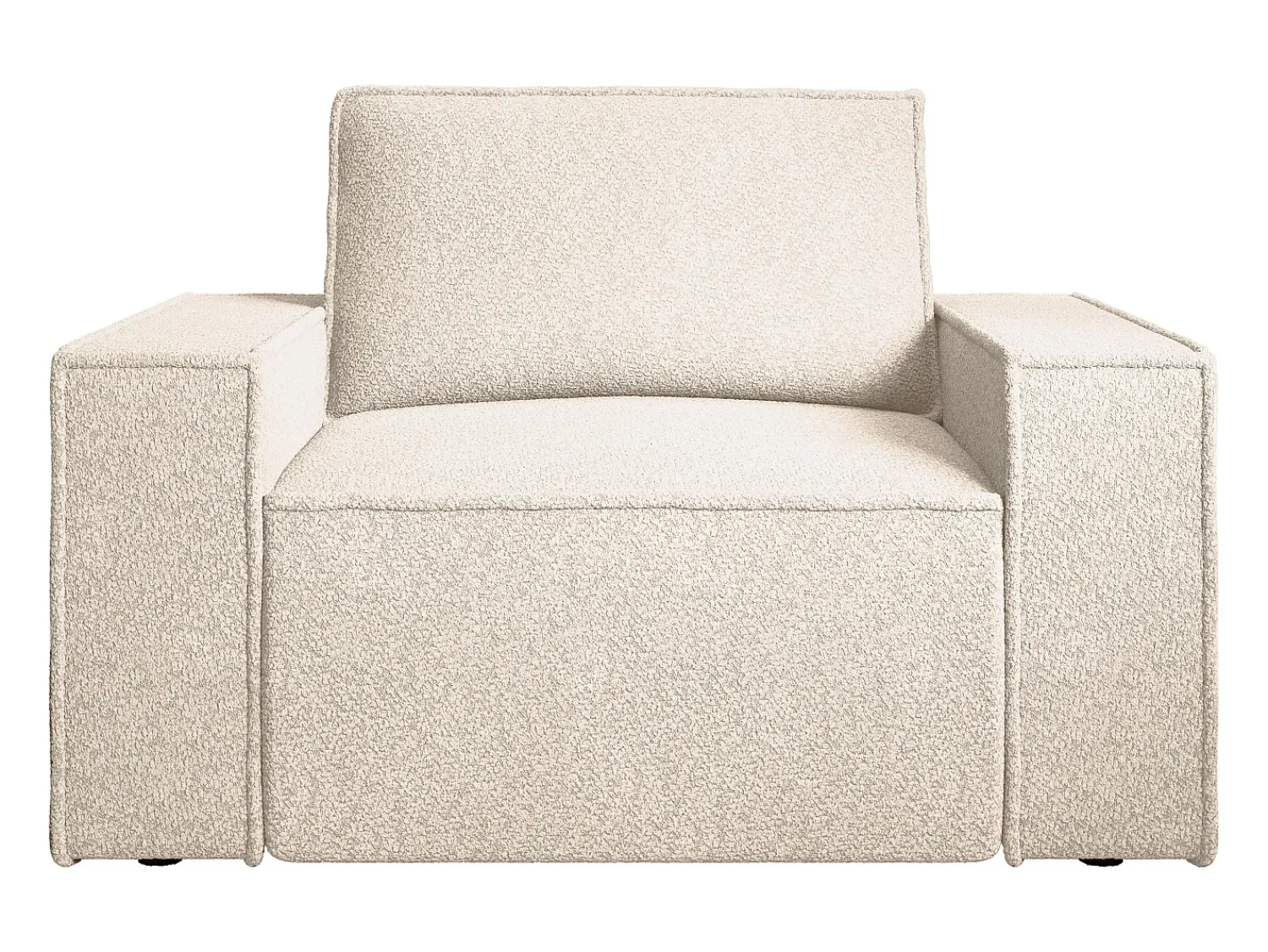 Poltrona*Vente-unique Poltrona em tecido bouclé estilo design - AMELIA Bege