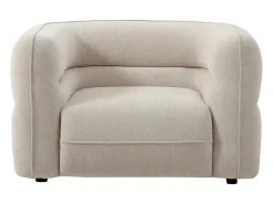 Outlet Vente-unique Poltrona em tecido chenille produto eco-responsável TALIENA Bege