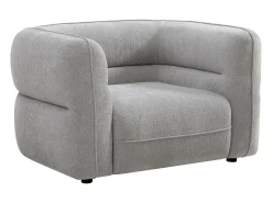 Poltrona*Vente-unique Poltrona em tecido chenille cinza produto eco-responsável TALIENA Cinzento