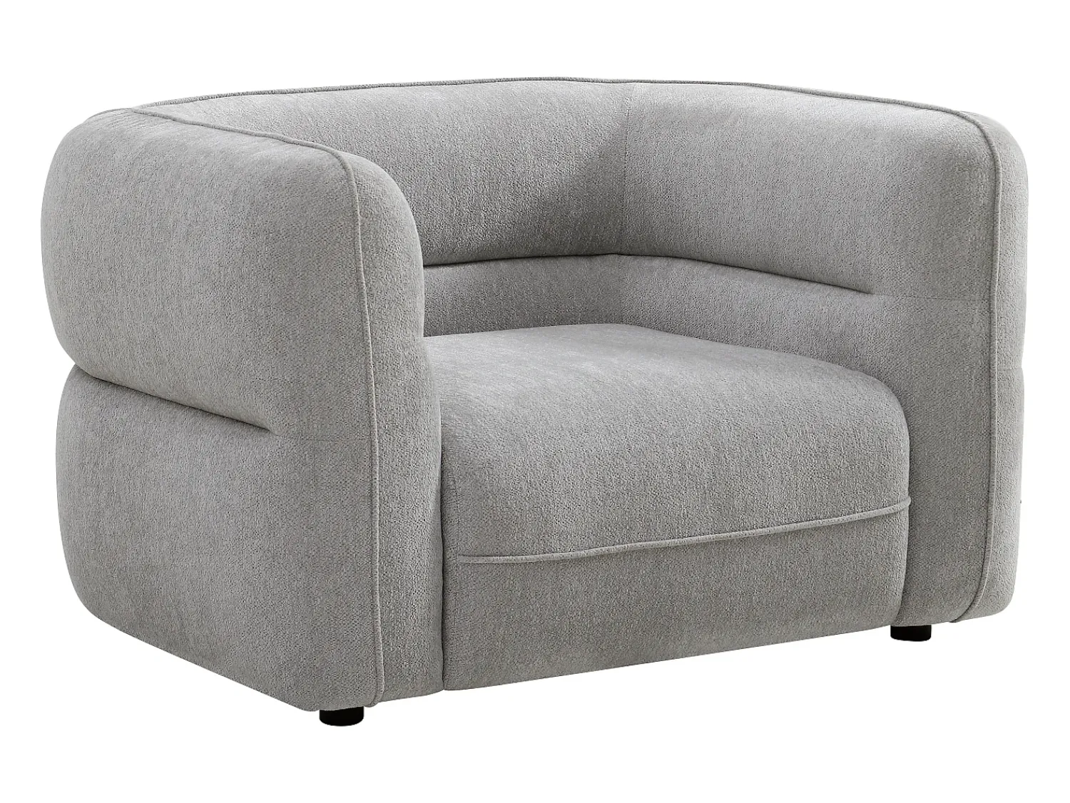 Poltrona*Vente-unique Poltrona em tecido chenille cinza produto eco-responsável TALIENA Cinzento