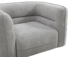 Poltrona*Vente-unique Poltrona em tecido chenille cinza produto eco-responsável TALIENA Cinzento