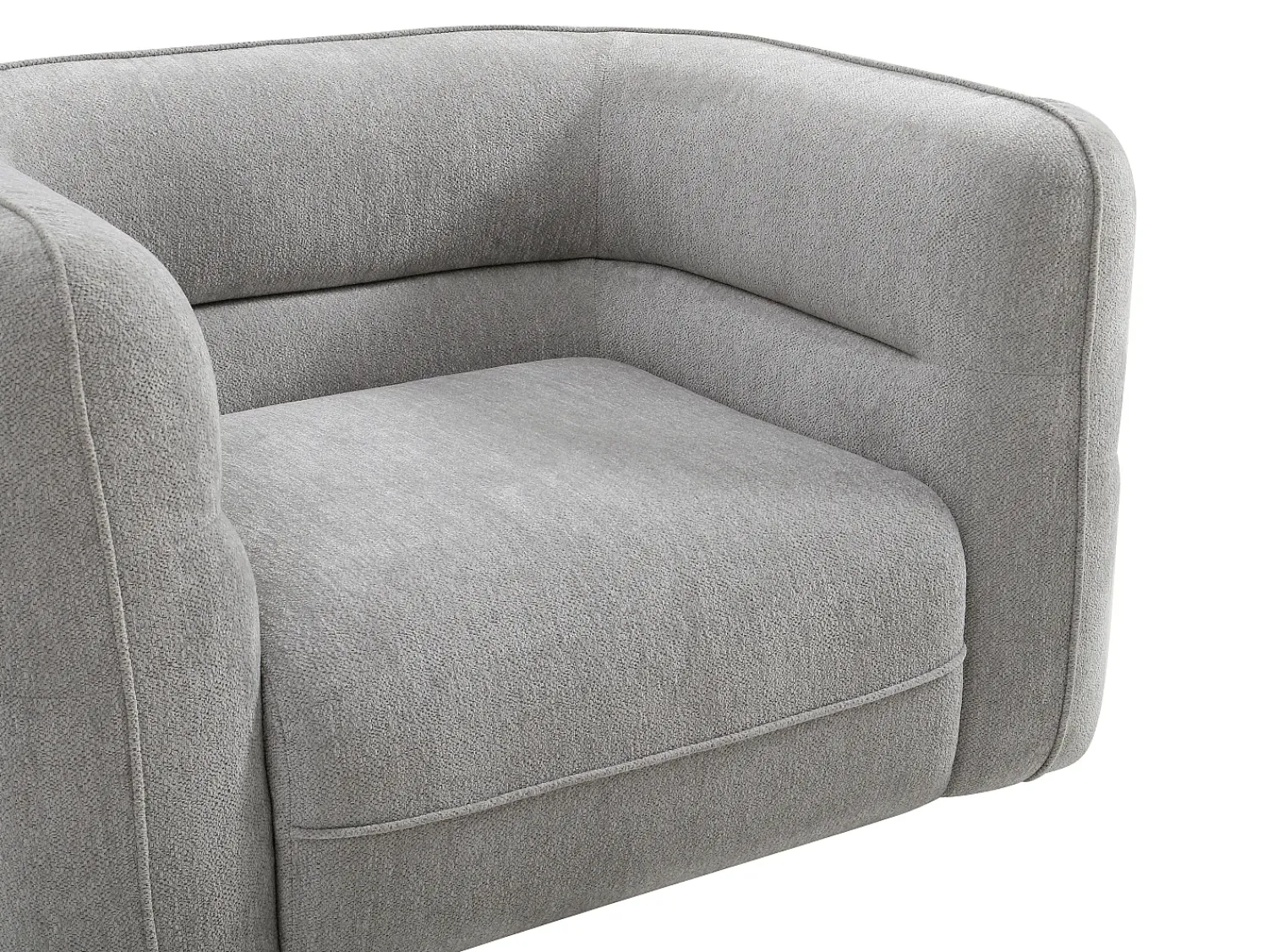Poltrona*Vente-unique Poltrona em tecido chenille cinza produto eco-responsável TALIENA Cinzento