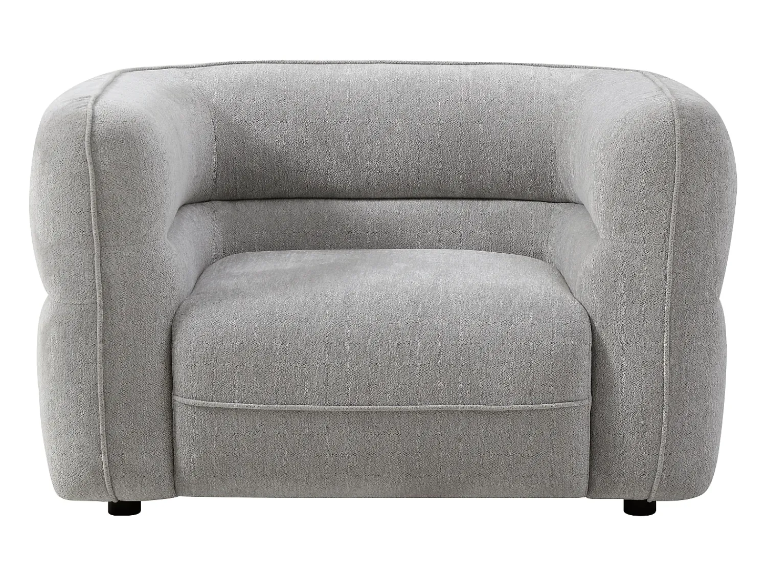 Poltrona*Vente-unique Poltrona em tecido chenille cinza produto eco-responsável TALIENA Cinzento
