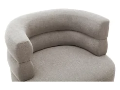 Vente-unique Poltrona em tecido cinza com base em metal estilo design CAMEDO^ Poltrona