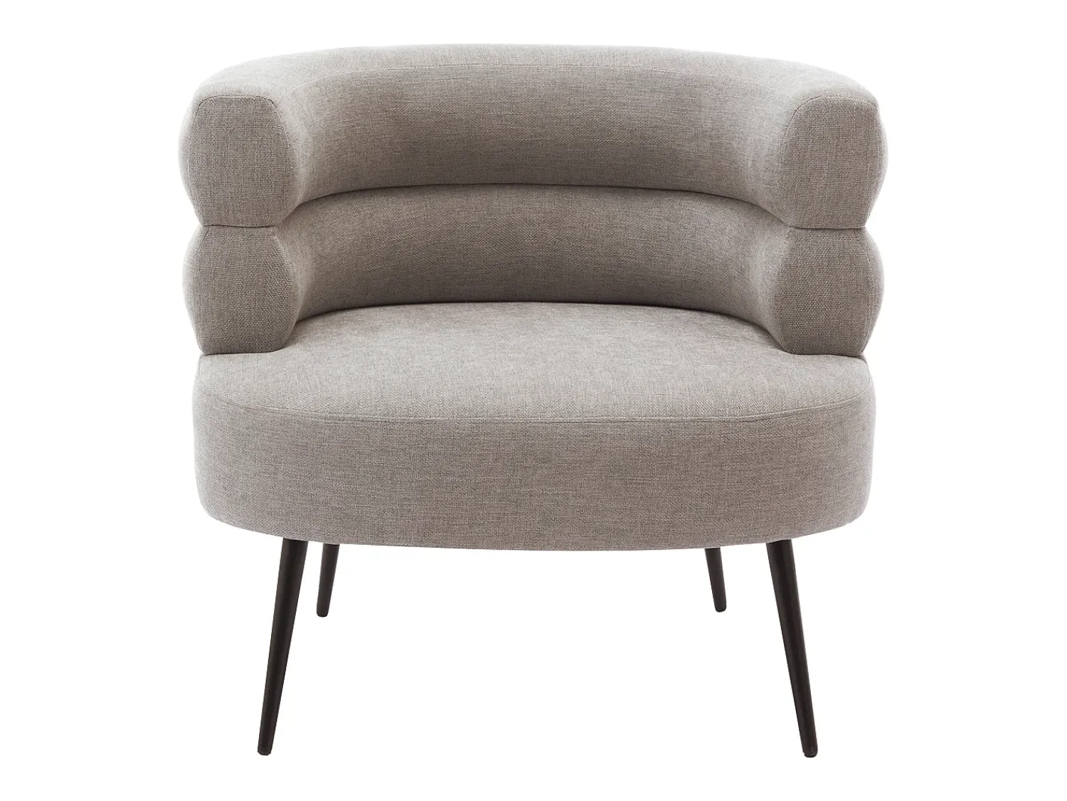 Vente-unique Poltrona em tecido cinza com base em metal estilo design CAMEDO^ Poltrona