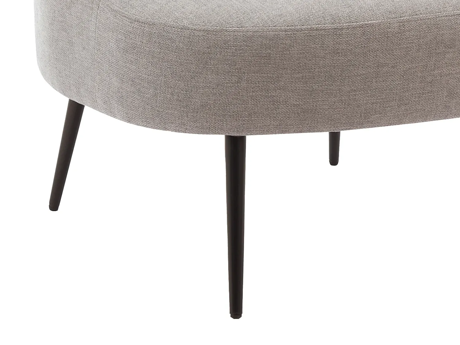Vente-unique Poltrona em tecido cinza com base em metal estilo design CAMEDO^ Poltrona