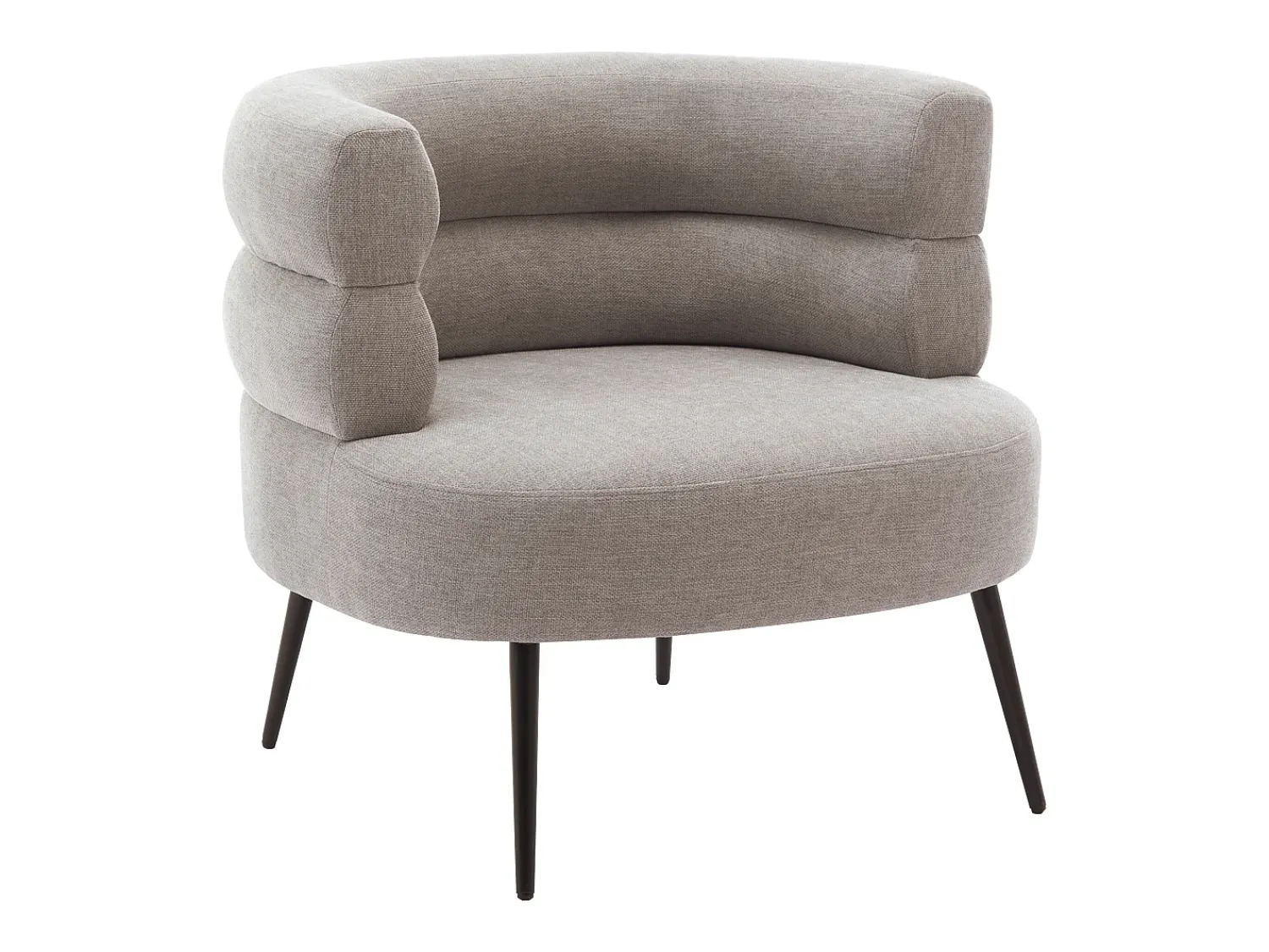 Vente-unique Poltrona em tecido cinza com base em metal estilo design CAMEDO^ Poltrona