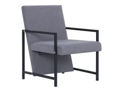 Poltrona*vidaxl Poltrona em tecido -claro Cinzento