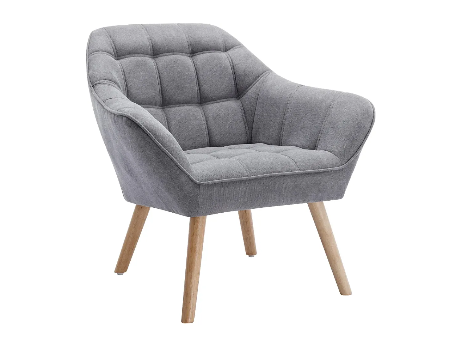 Poltrona|Vente-unique Poltrona em tecido de estilo escandinavo CASERTA Cinzento